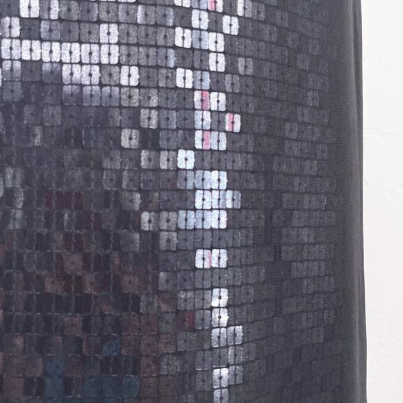 Ann Taylor Black Sequin Chiffon Overlay Mini Skirt NWT - Picture 2 of 8